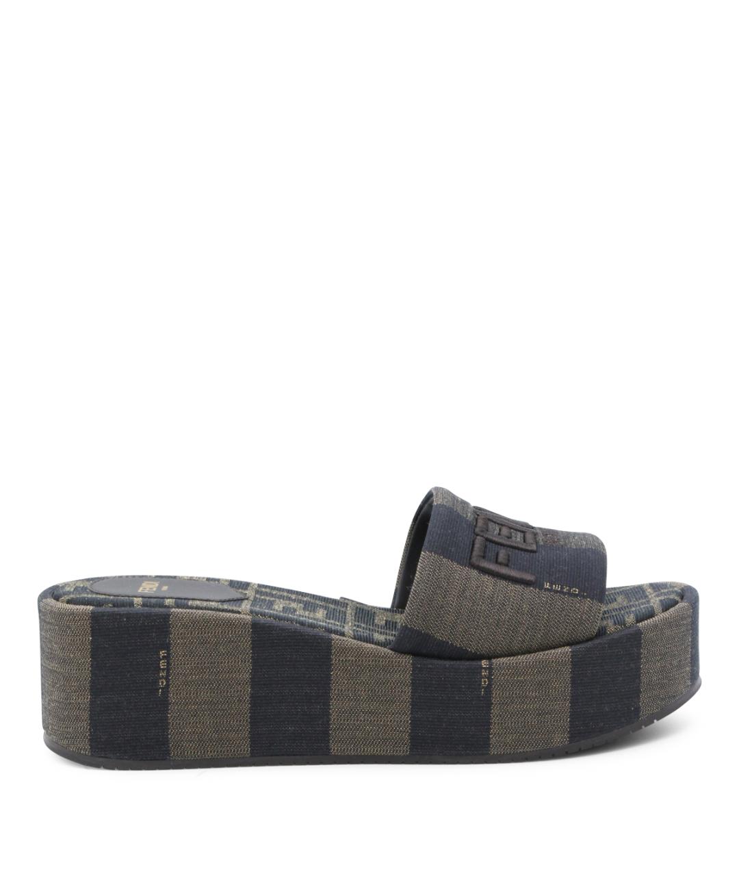 FENDI Мульти текстильные сабо, фото 1