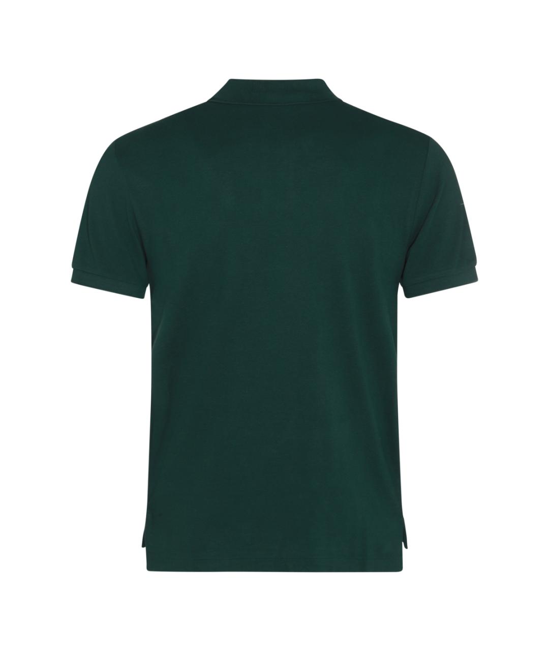 POLO RALPH LAUREN Зеленые хлопковое поло с коротким рукавом, фото 2