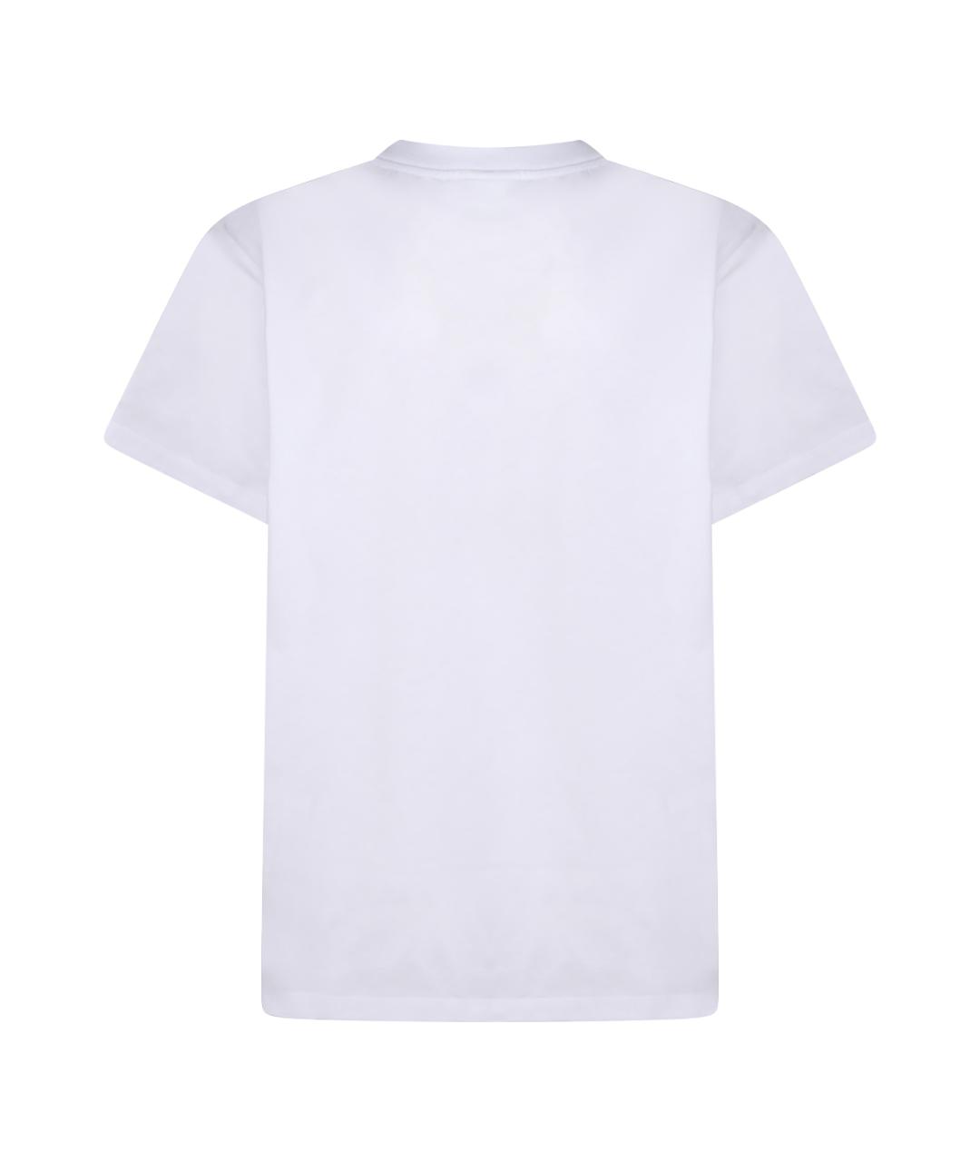 GANNI Белая хлопковая футболка, фото 2