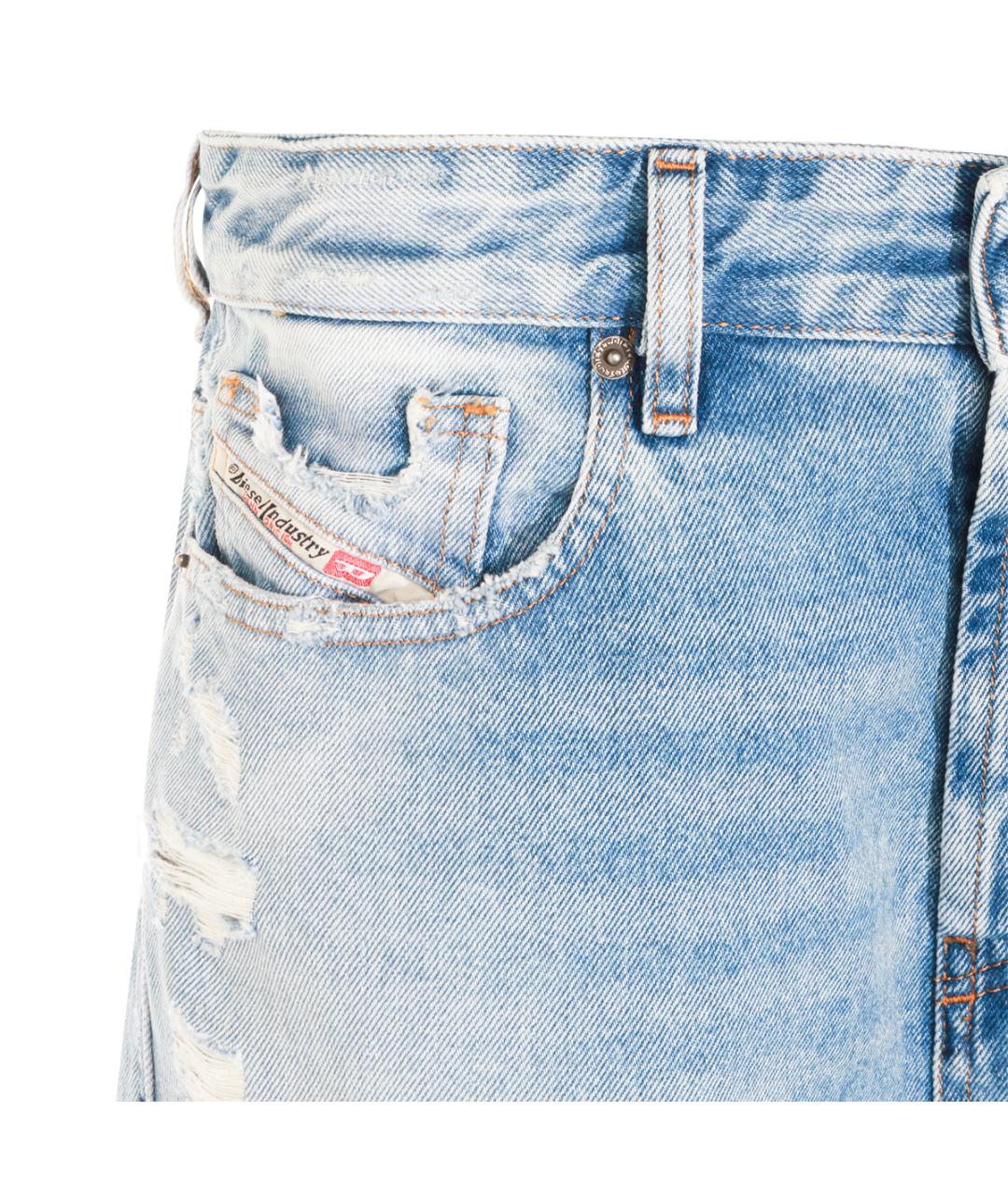 DIESEL Голубые хлопковые шорты, фото 3