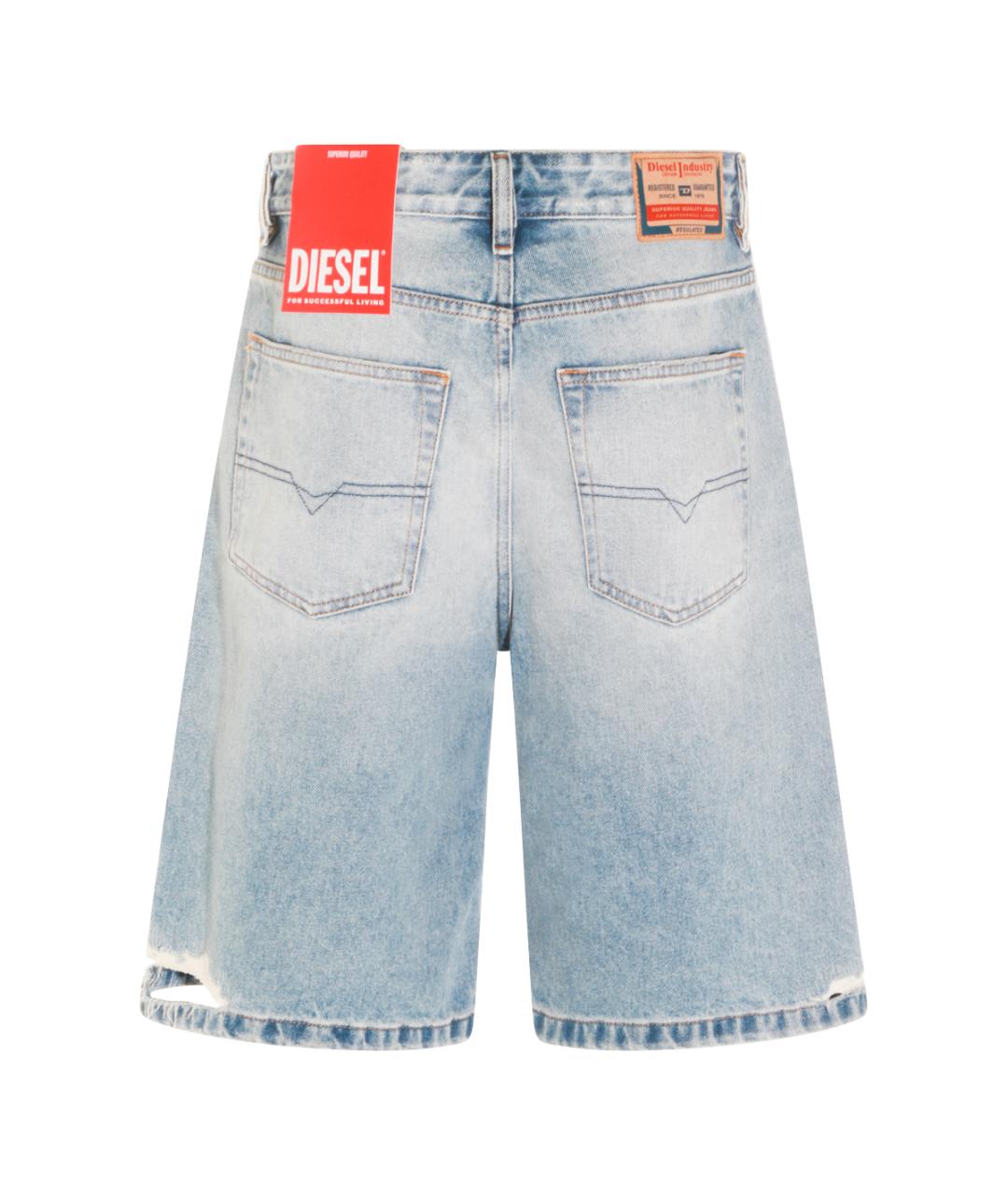 DIESEL Голубые хлопковые шорты, фото 2