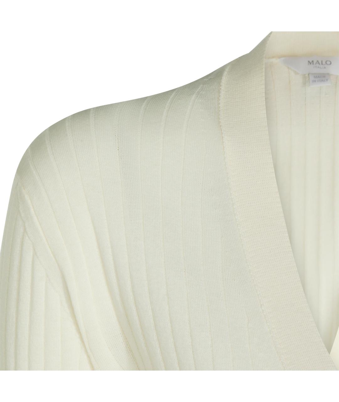 MALO Белый хлопковый кардиган, фото 8