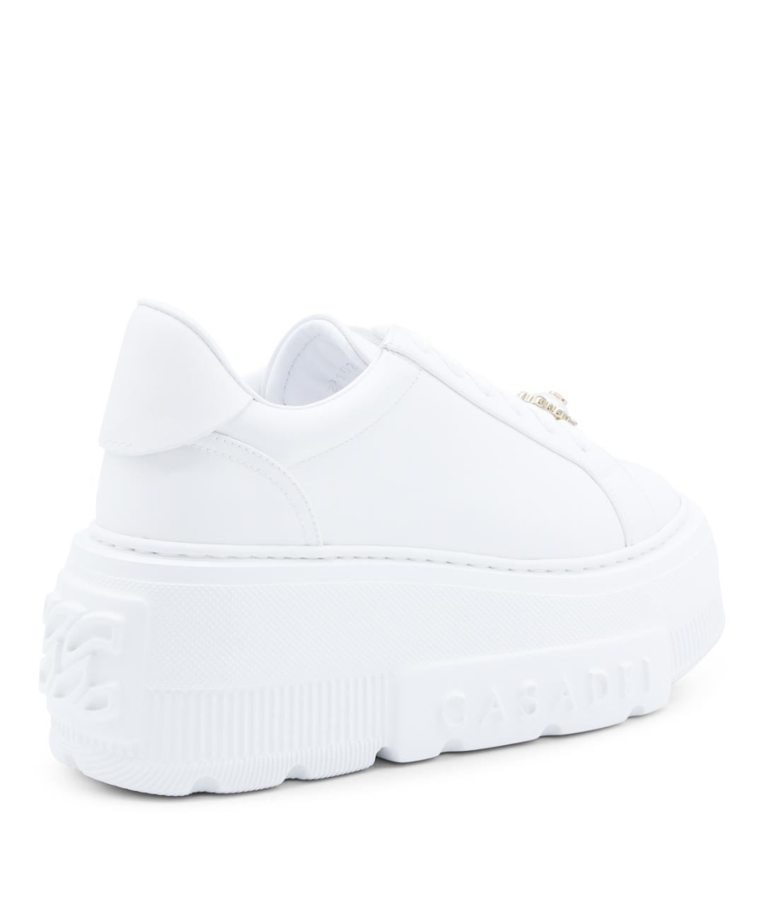 CASADEI Белые кожаные кроссовки, фото 3