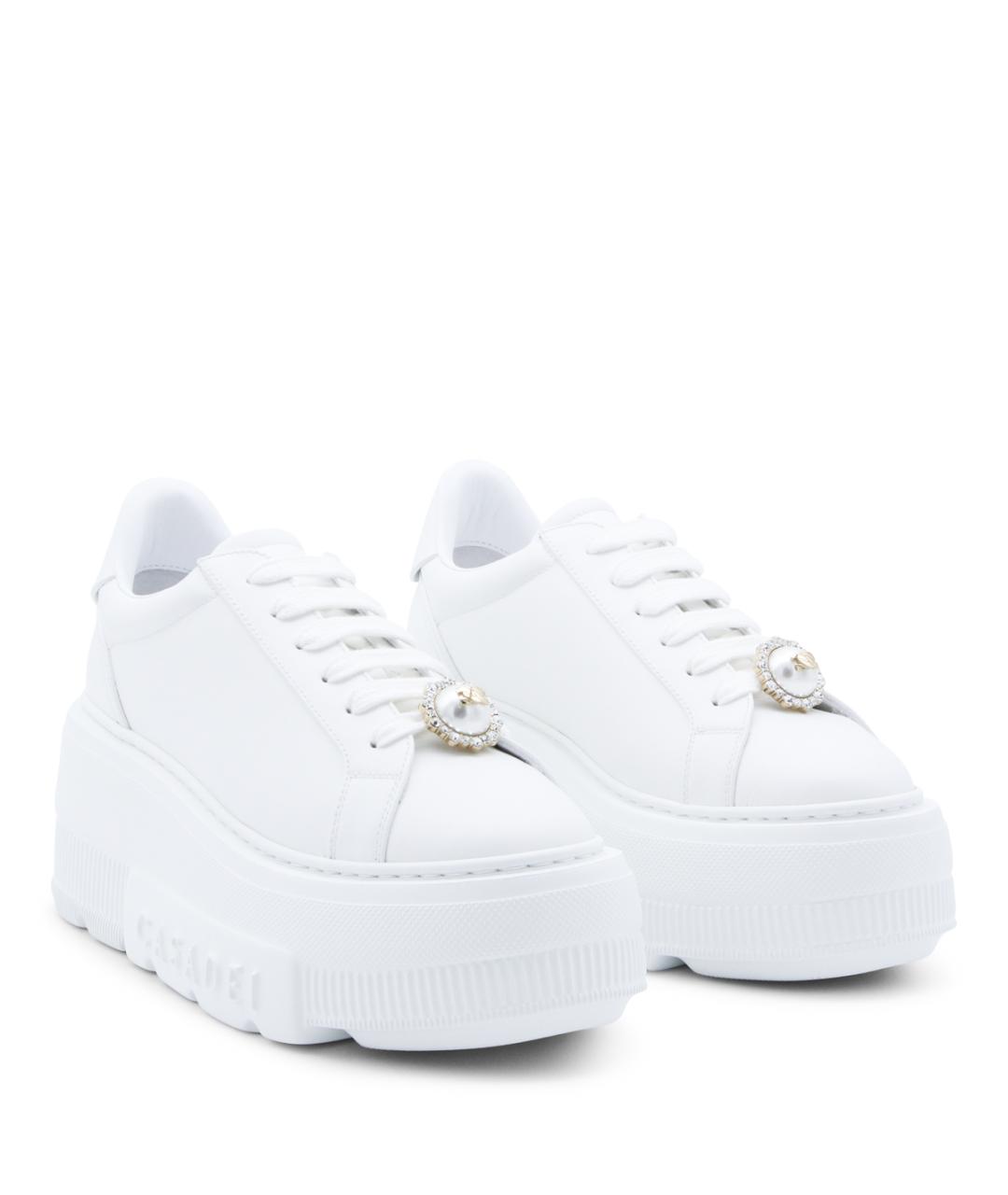 CASADEI Белые кожаные кроссовки, фото 2