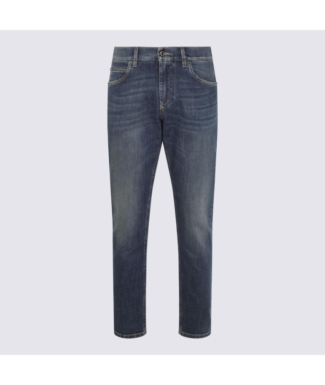 DOLCE&GABBANA Синие хлопко-эластановые джинсы, фото 4