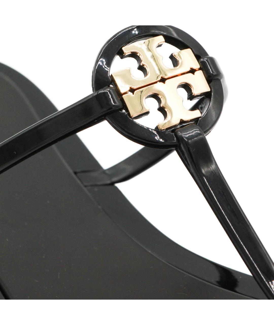 TORY BURCH Черные резиновые шлепанцы, фото 4