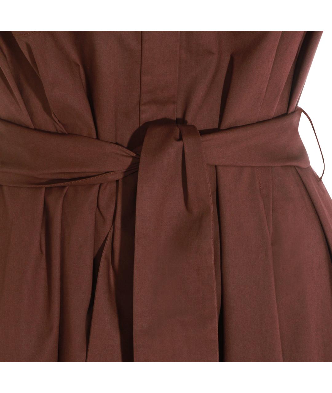 ANTONELLI FIRENZE Коричневое хлопковое повседневное платье, фото 4