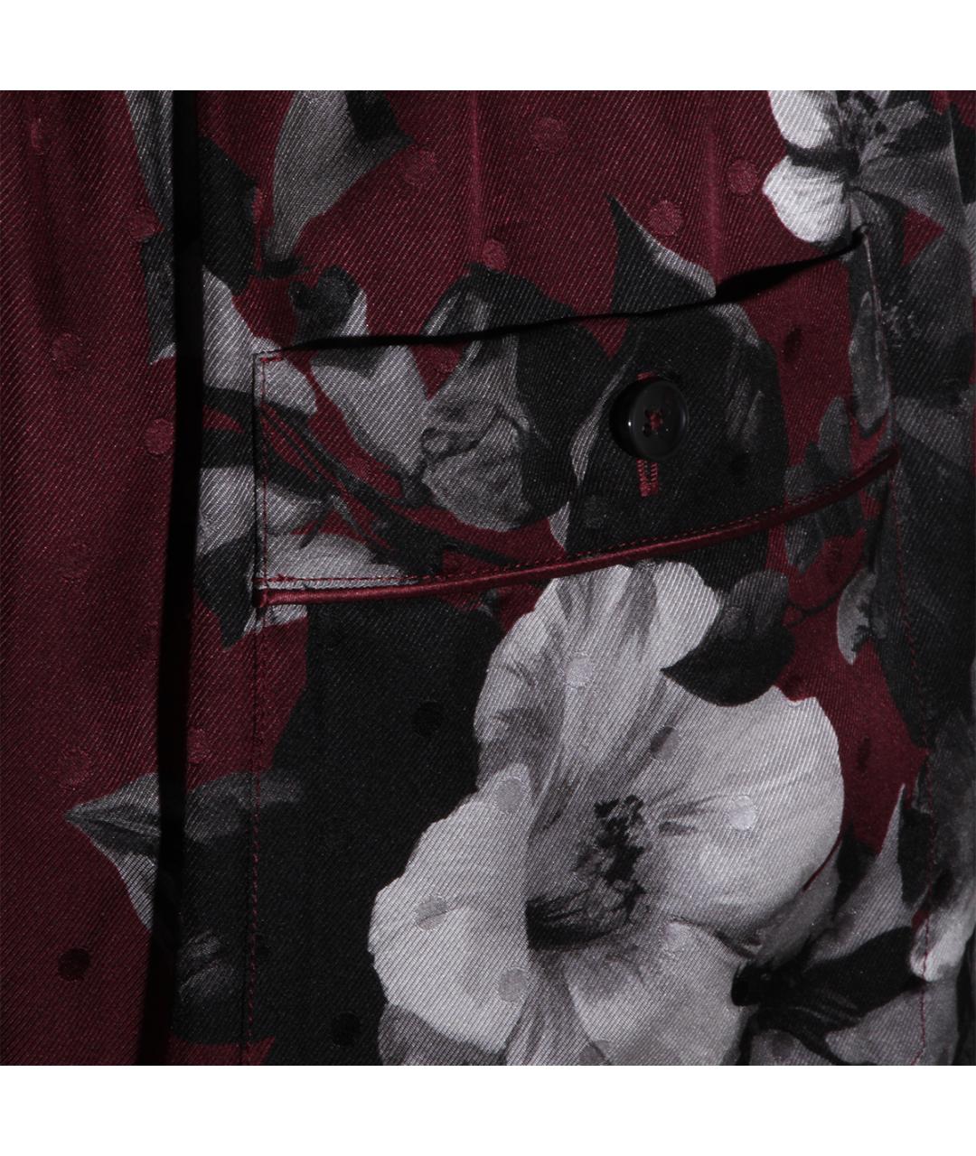 DOLCE&GABBANA Бордовые шелковые шорты, фото 5