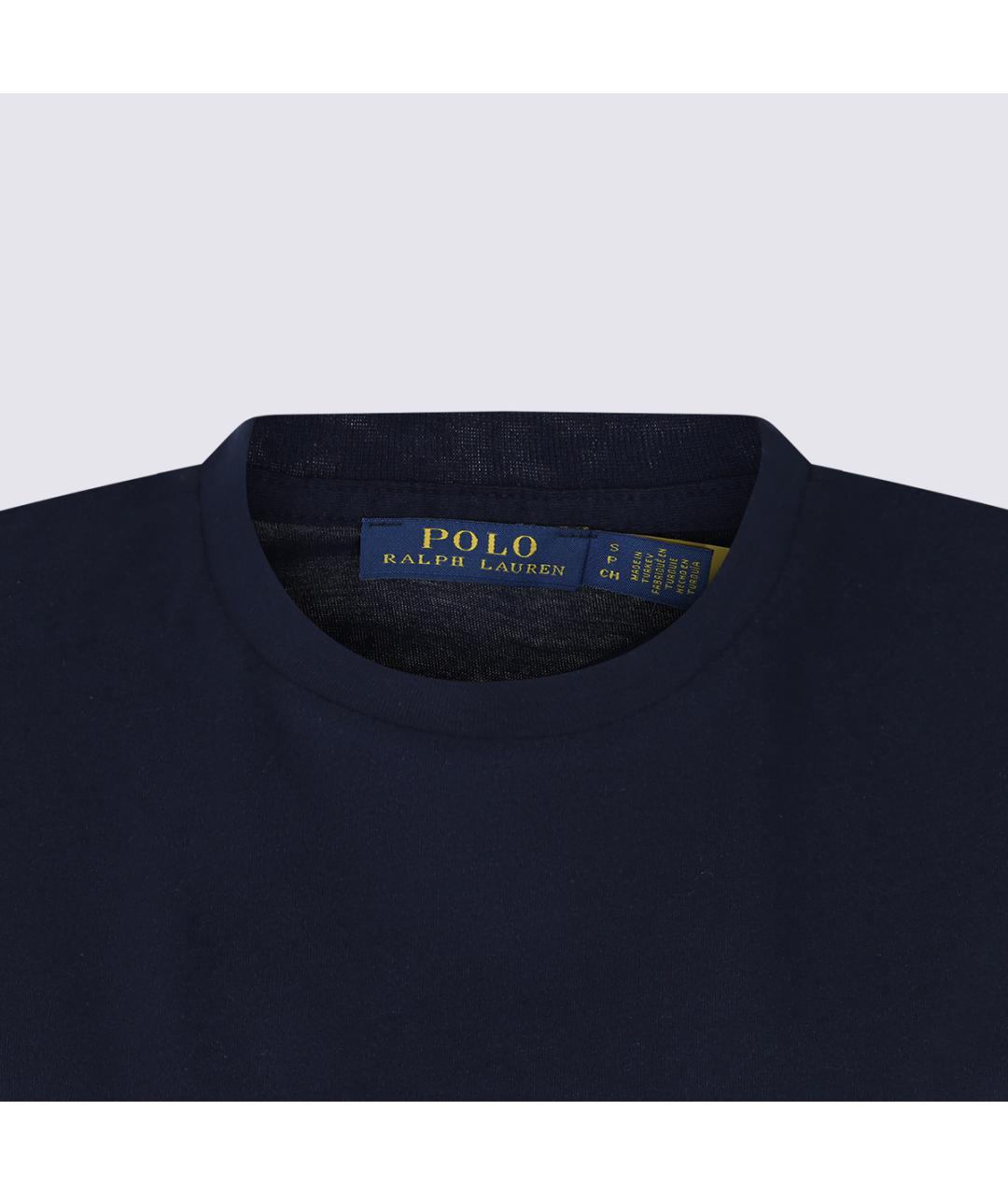 POLO RALPH LAUREN Темно-синяя хлопковая футболка, фото 5