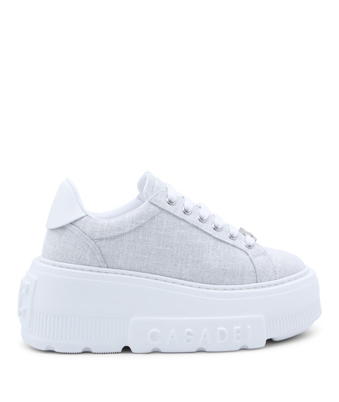 CASADEI Серые текстильные кроссовки, фото 1