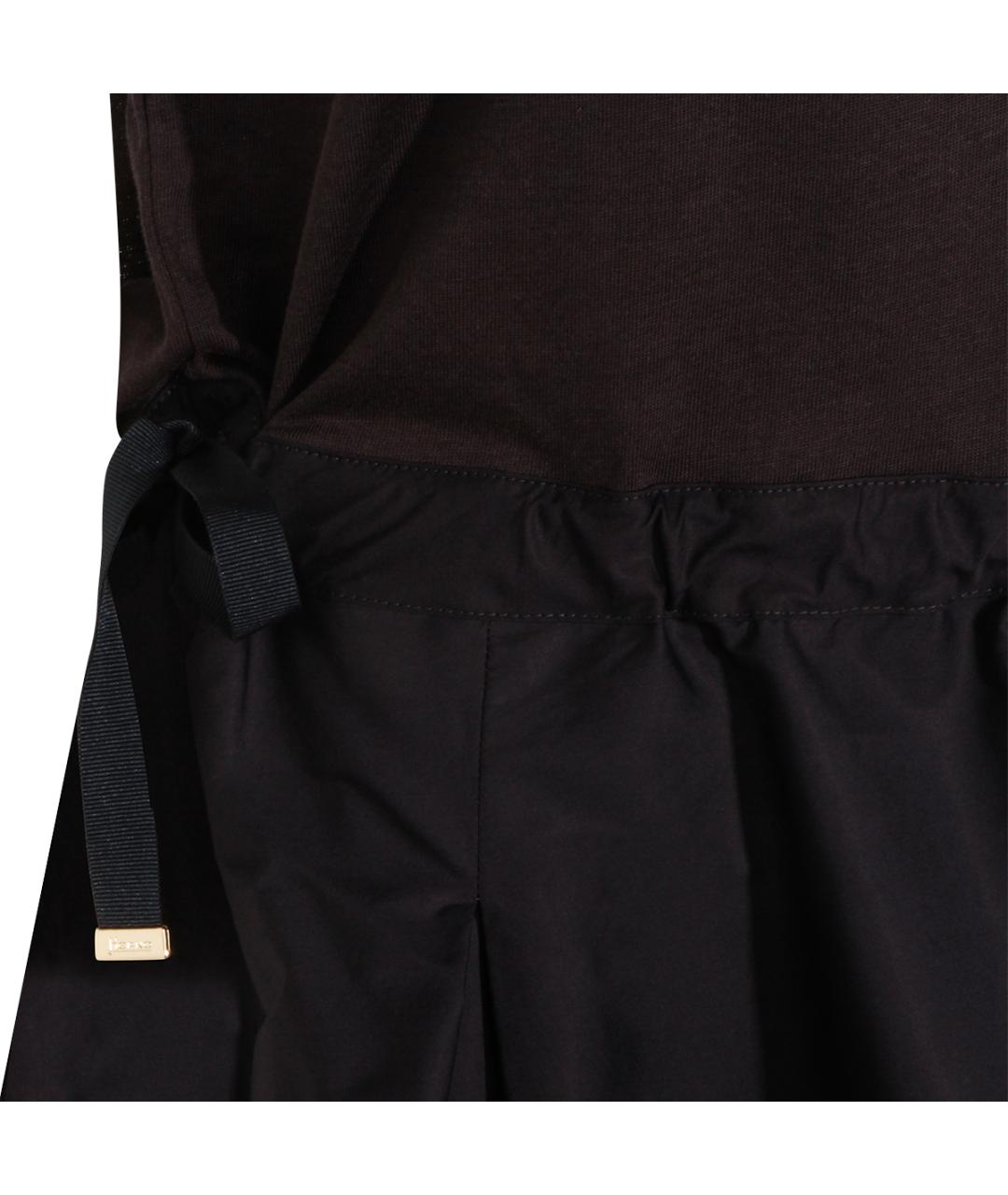 HERNO Черное хлопковое повседневное платье, фото 3