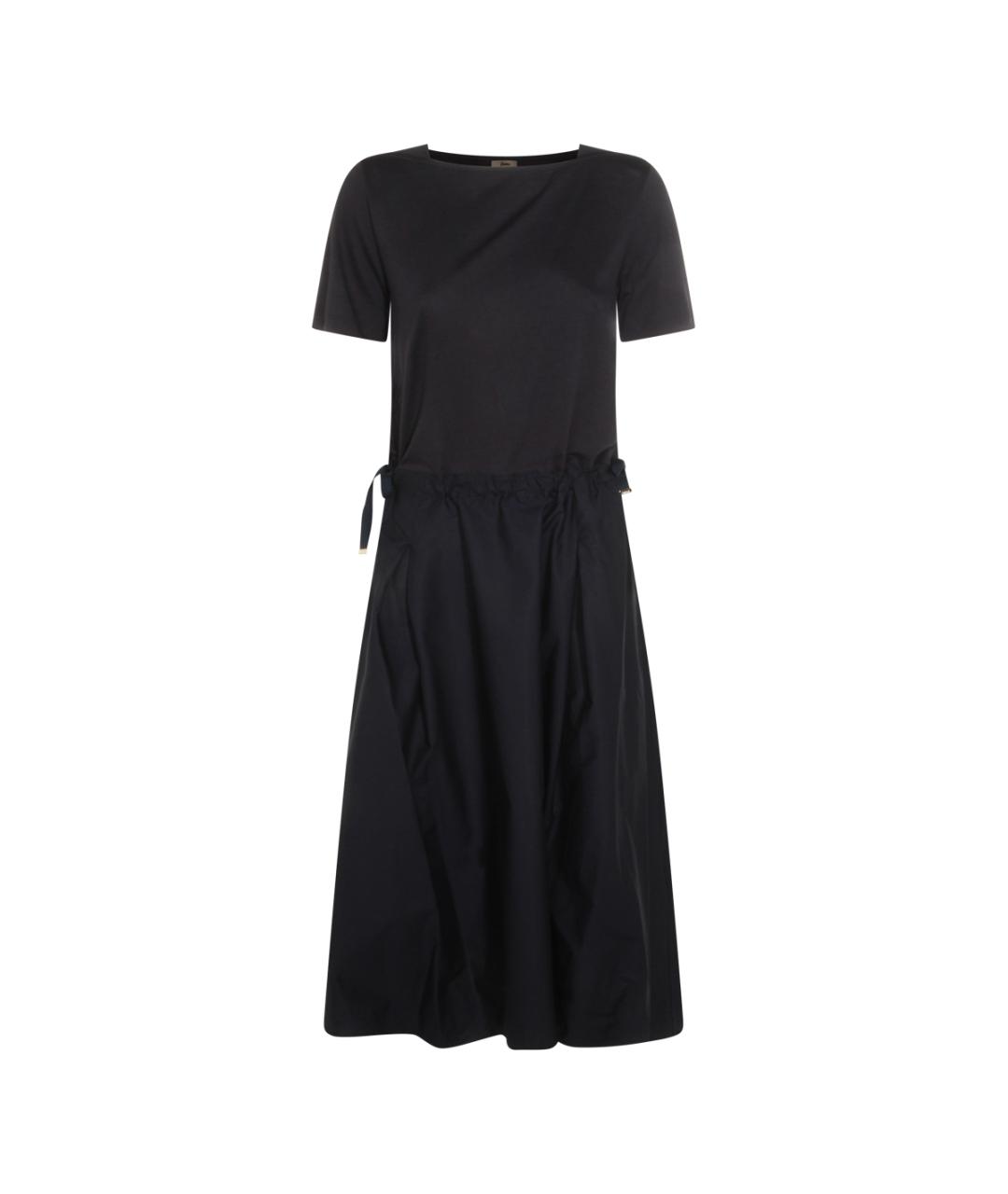 HERNO Черное хлопковое повседневное платье, фото 1