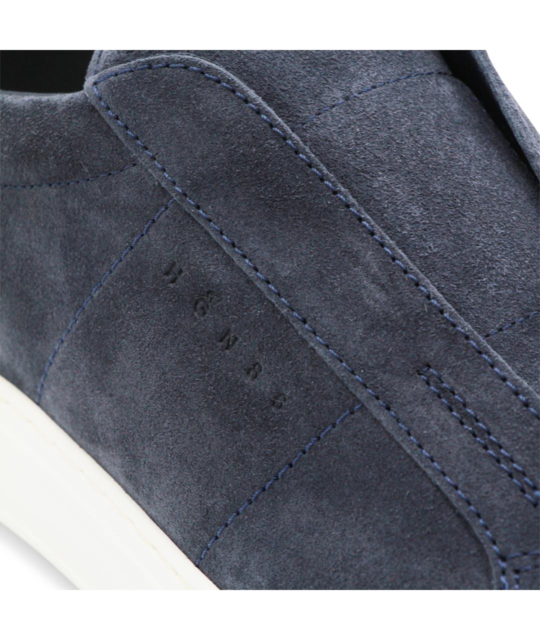 HOGAN Темно-синие замшевые низкие кроссовки / кеды, фото 4