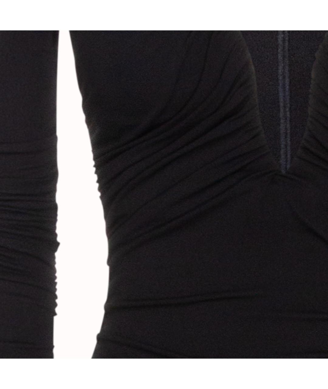 ELISABETTA FRANCHI Черное вискозное вечернее платье, фото 4