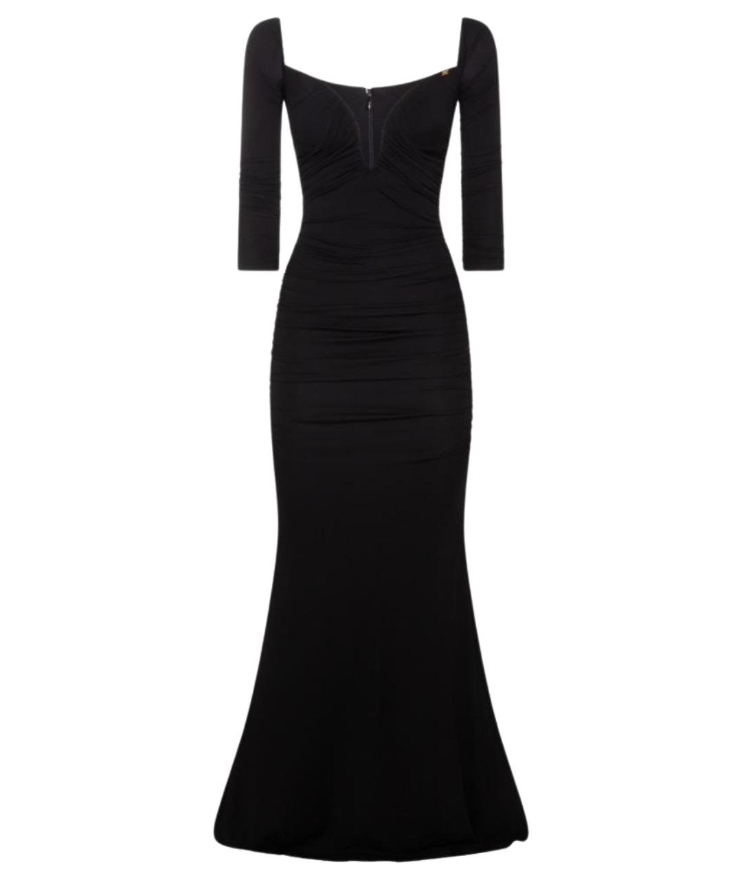 ELISABETTA FRANCHI Черное вискозное вечернее платье, фото 1