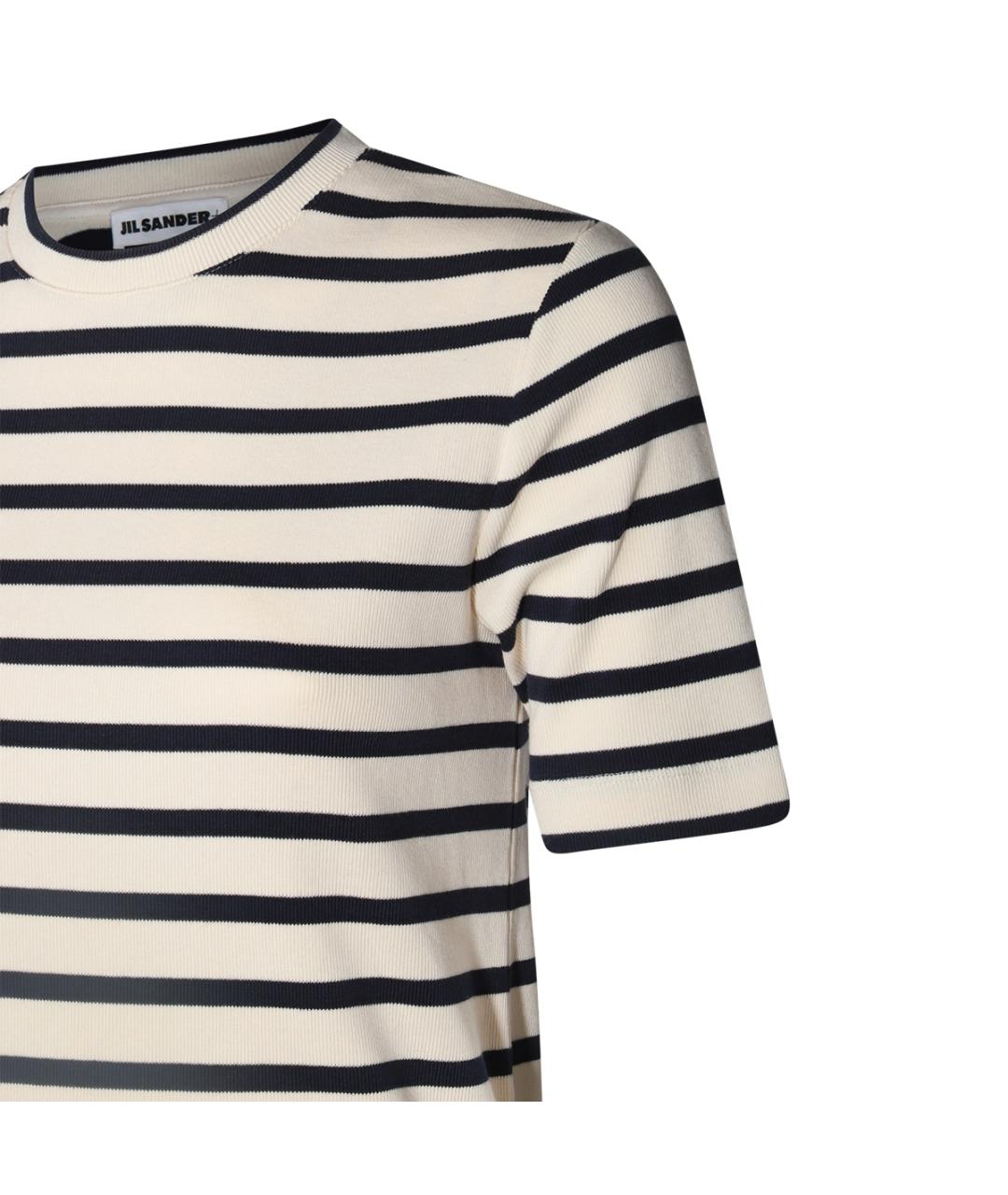 JIL SANDER Синяя хлопковая футболка, фото 3