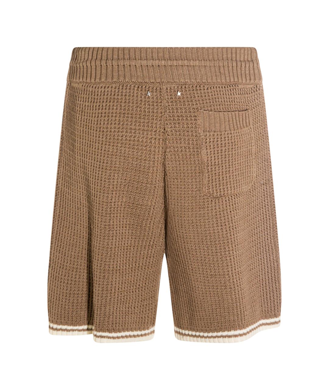 GOLDEN GOOSE DELUXE BRAND Коричневые хлопковые шорты, фото 2
