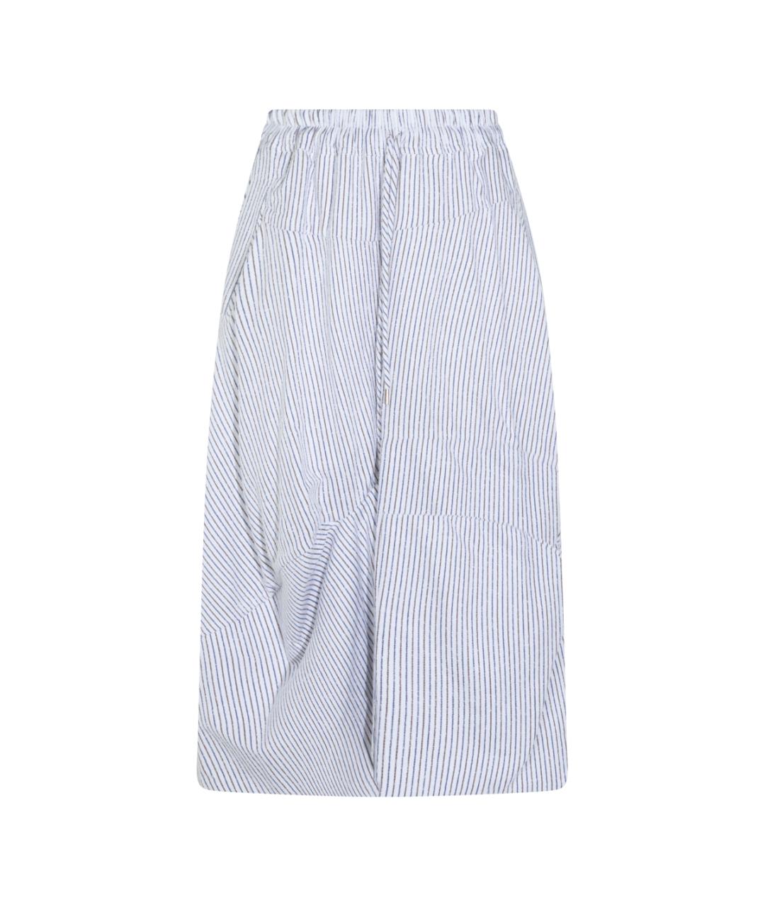 VIVIENNE WESTWOOD Голубая хлопко-эластановая юбка миди, фото 1