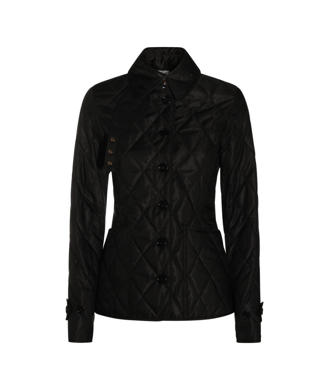 BURBERRY Черная полиэстеровая куртка, фото 1