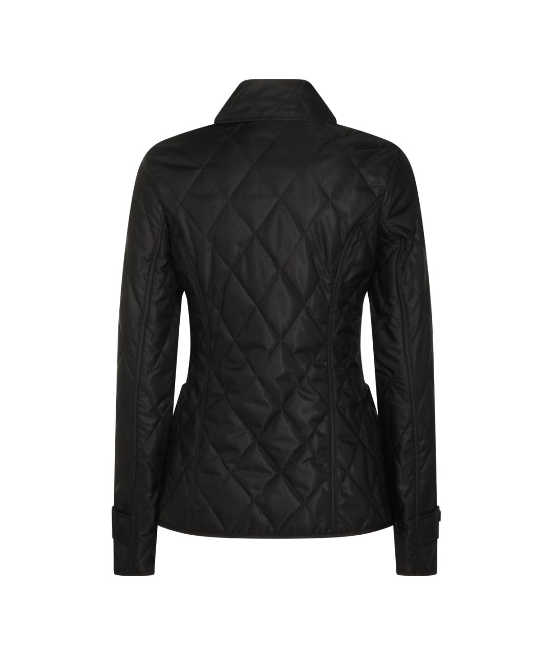BURBERRY Черная полиэстеровая куртка, фото 2