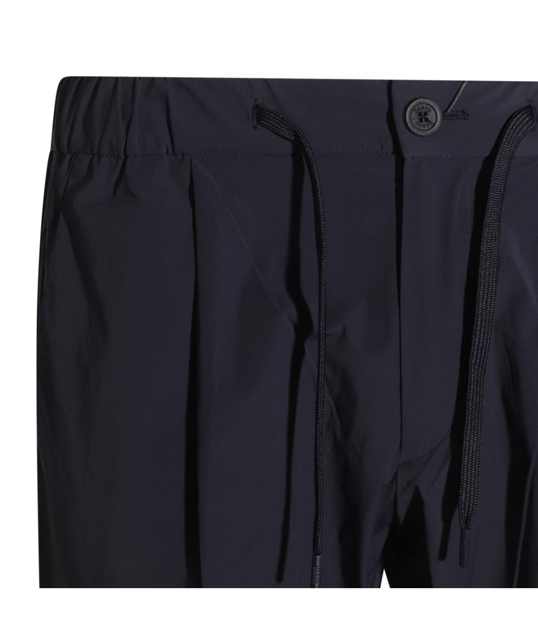 HERNO Синие полиамидовые повседневные брюки, фото 3