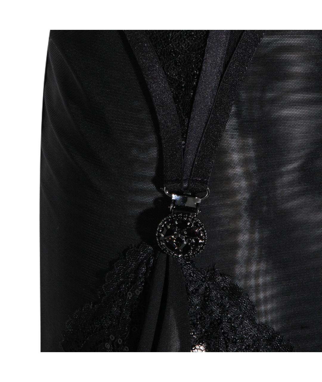 NISSA Черное полиамидовое вечернее платье, фото 3