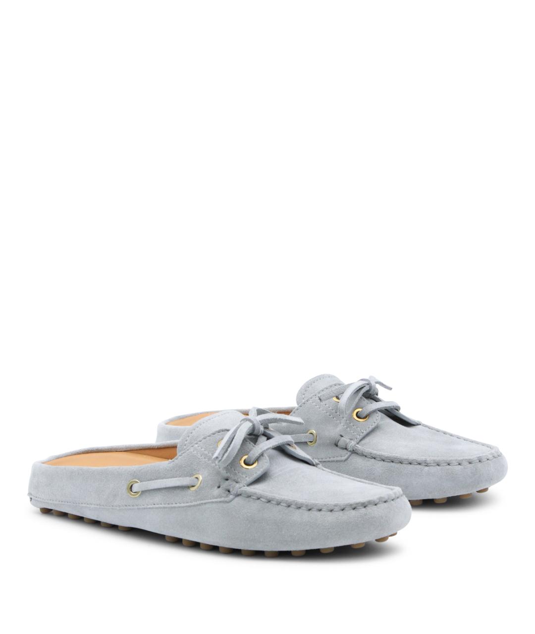 TOD'S Серые замшевые мюли, фото 2