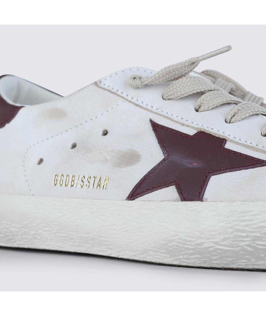 GOLDEN GOOSE DELUXE BRAND Белые кожаные низкие кроссовки / кеды, фото 5