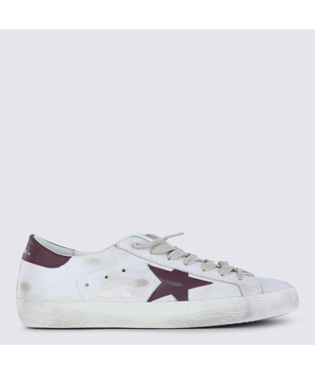 GOLDEN GOOSE DELUXE BRAND Белые кожаные низкие кроссовки / кеды, фото 2