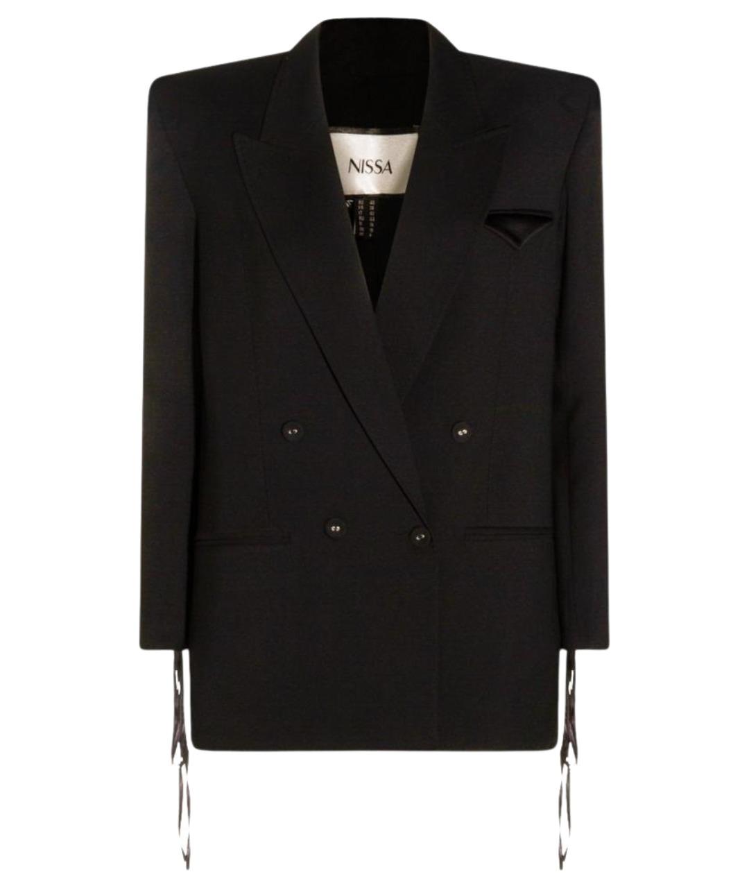 NISSA Черный льняной жакет/пиджак, фото 1