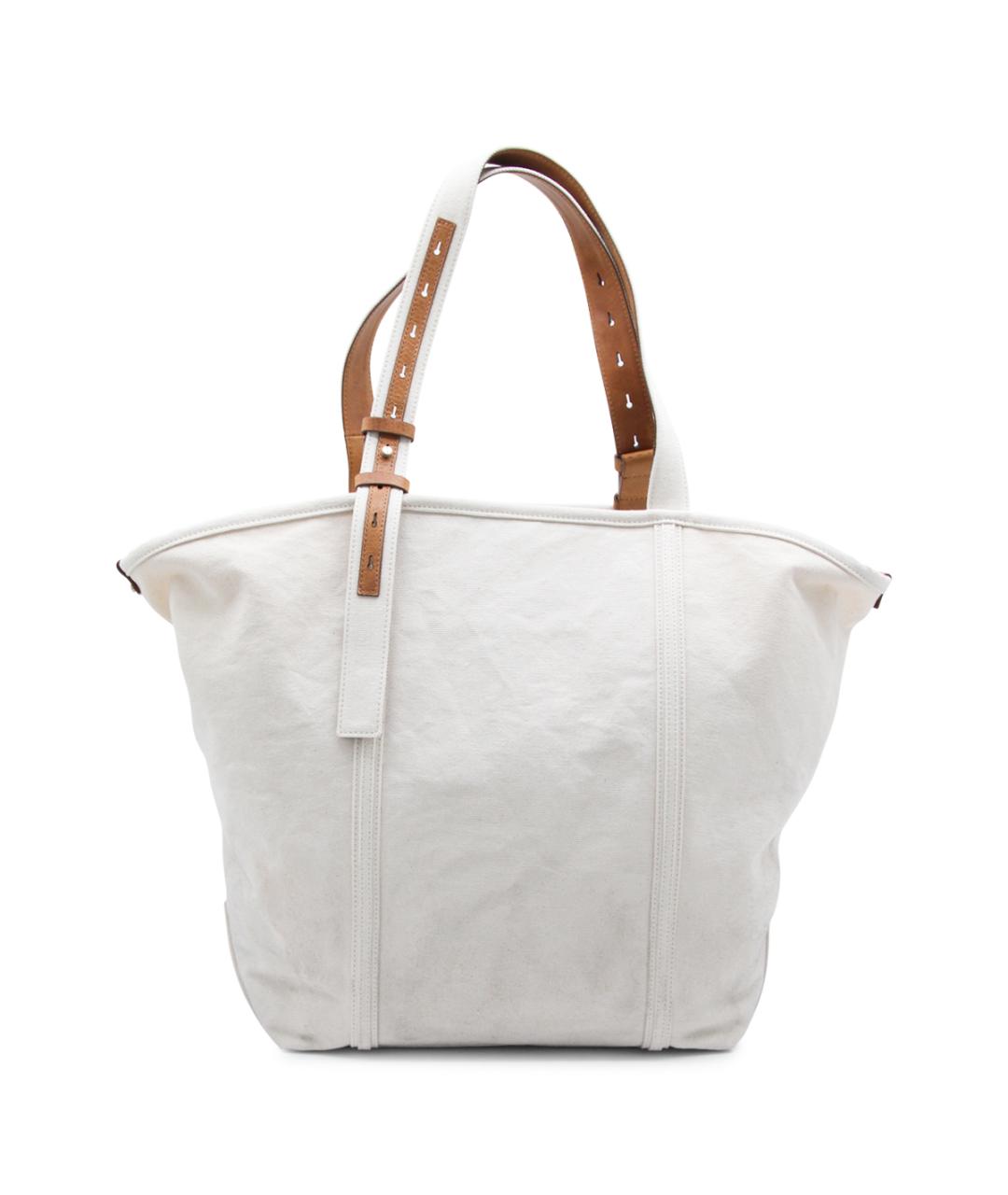 GOLDEN GOOSE DELUXE BRAND Бежевая тканевая сумка тоут, фото 3