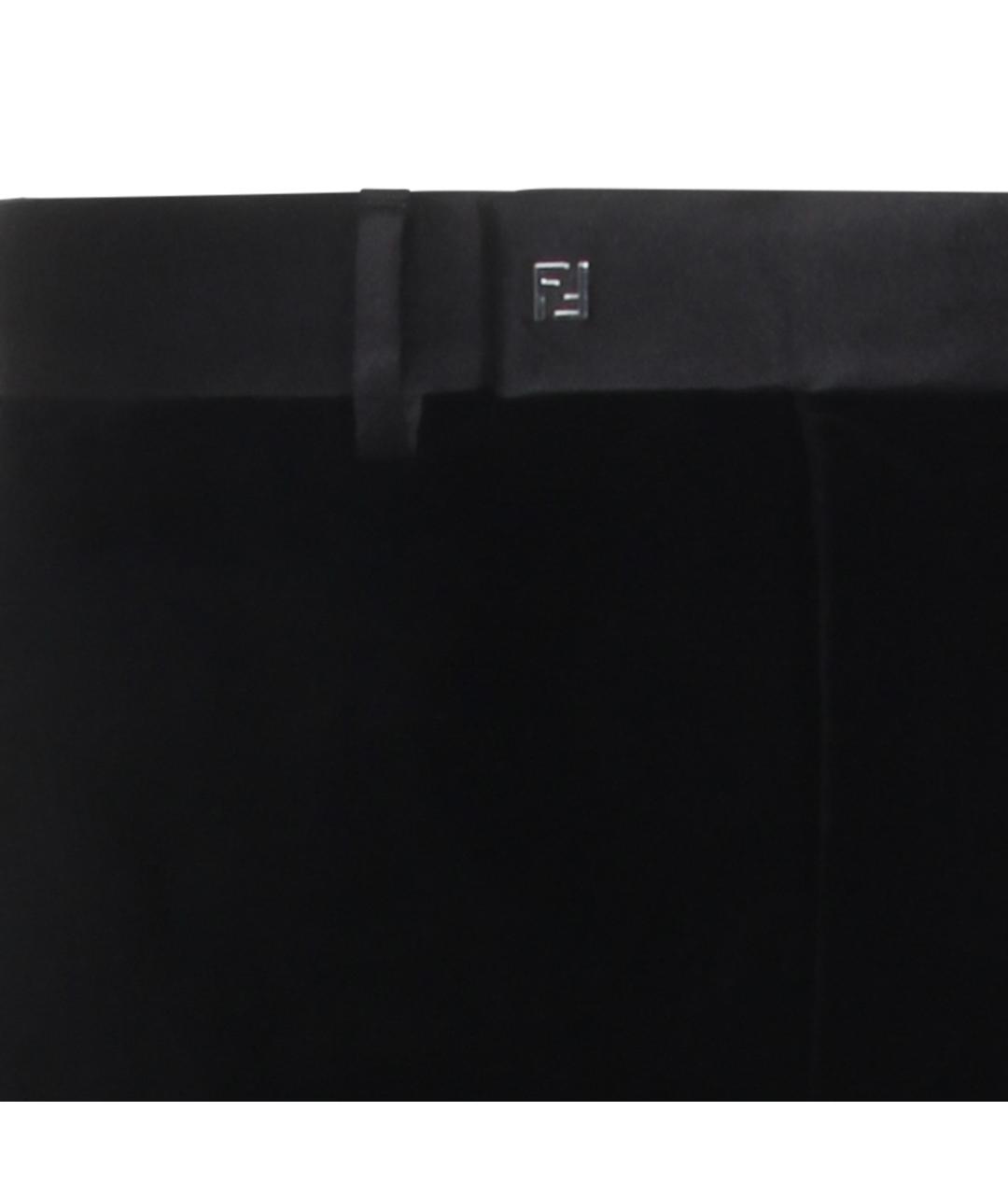 FENDI Черные хлопковые повседневные брюки, фото 3