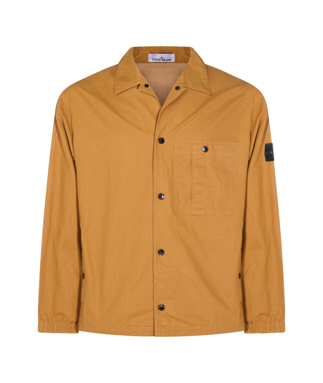 STONE ISLAND Горчичная хлопковая куртка, фото 1