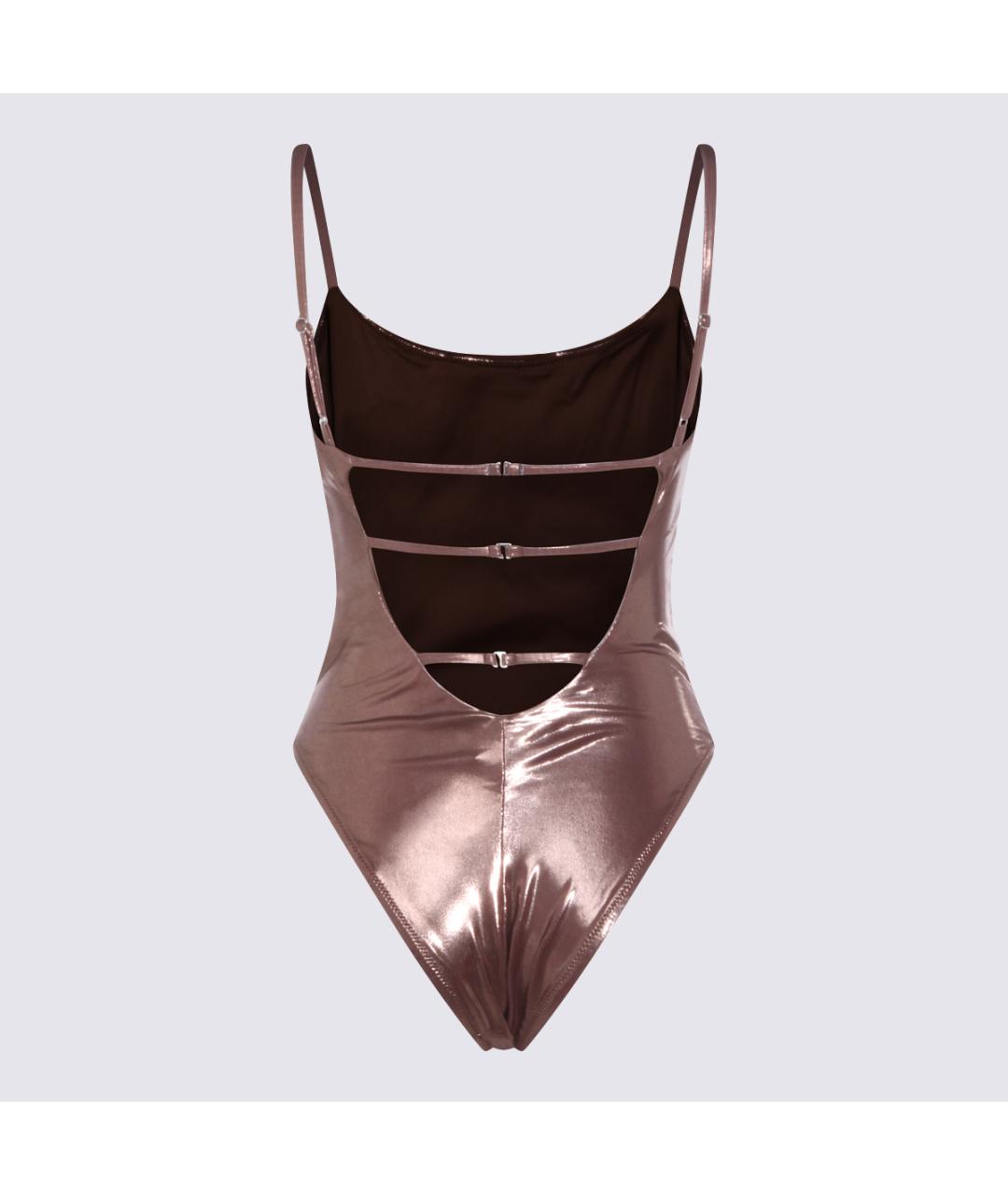 BLUMARINE Коричневый полиамидовый купальник, фото 3
