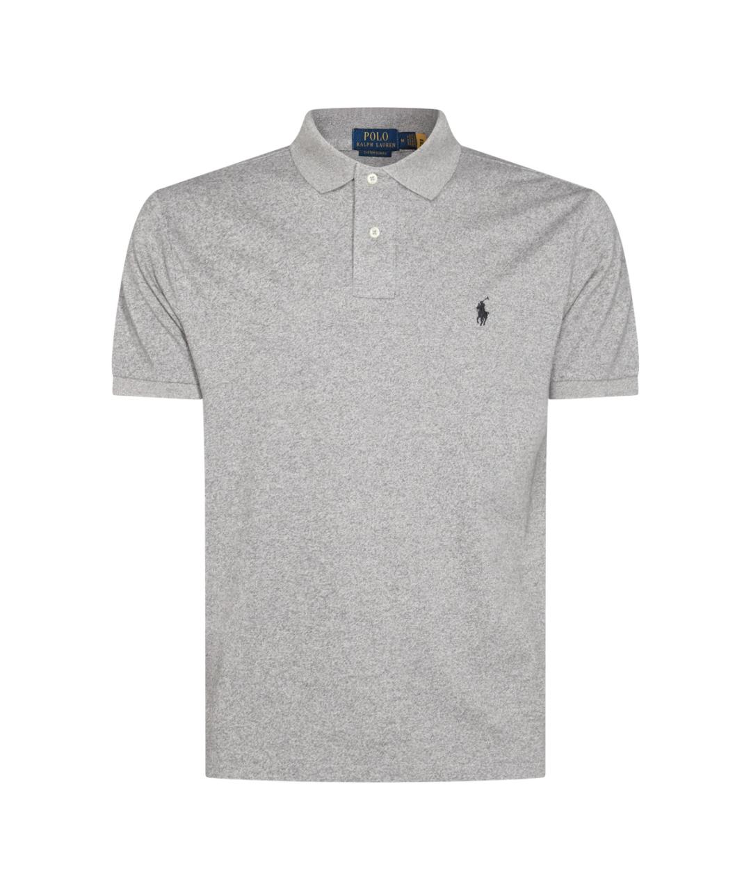 POLO RALPH LAUREN Серое хлопковое поло с коротким рукавом, фото 1
