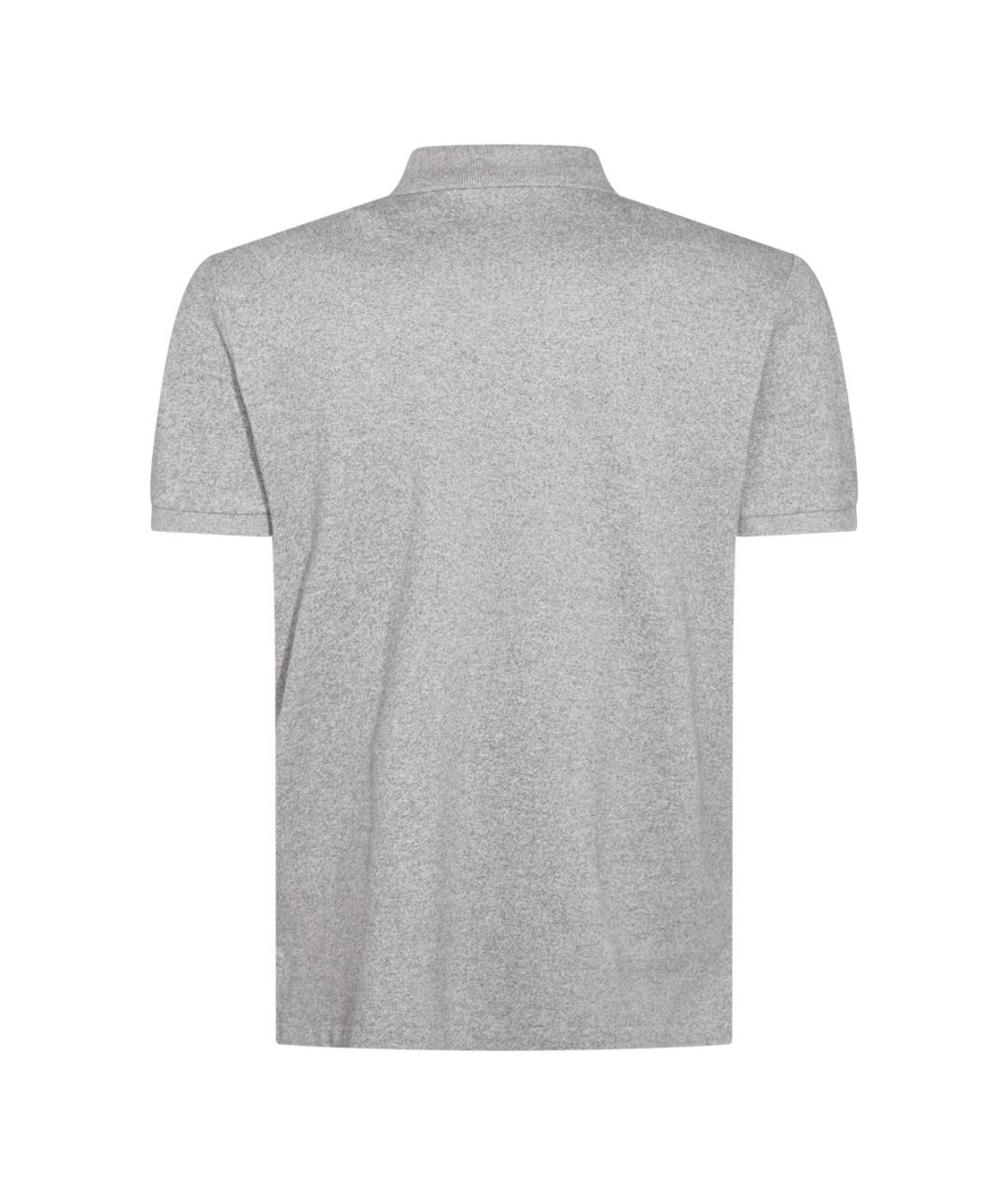 POLO RALPH LAUREN Серое хлопковое поло с коротким рукавом, фото 2