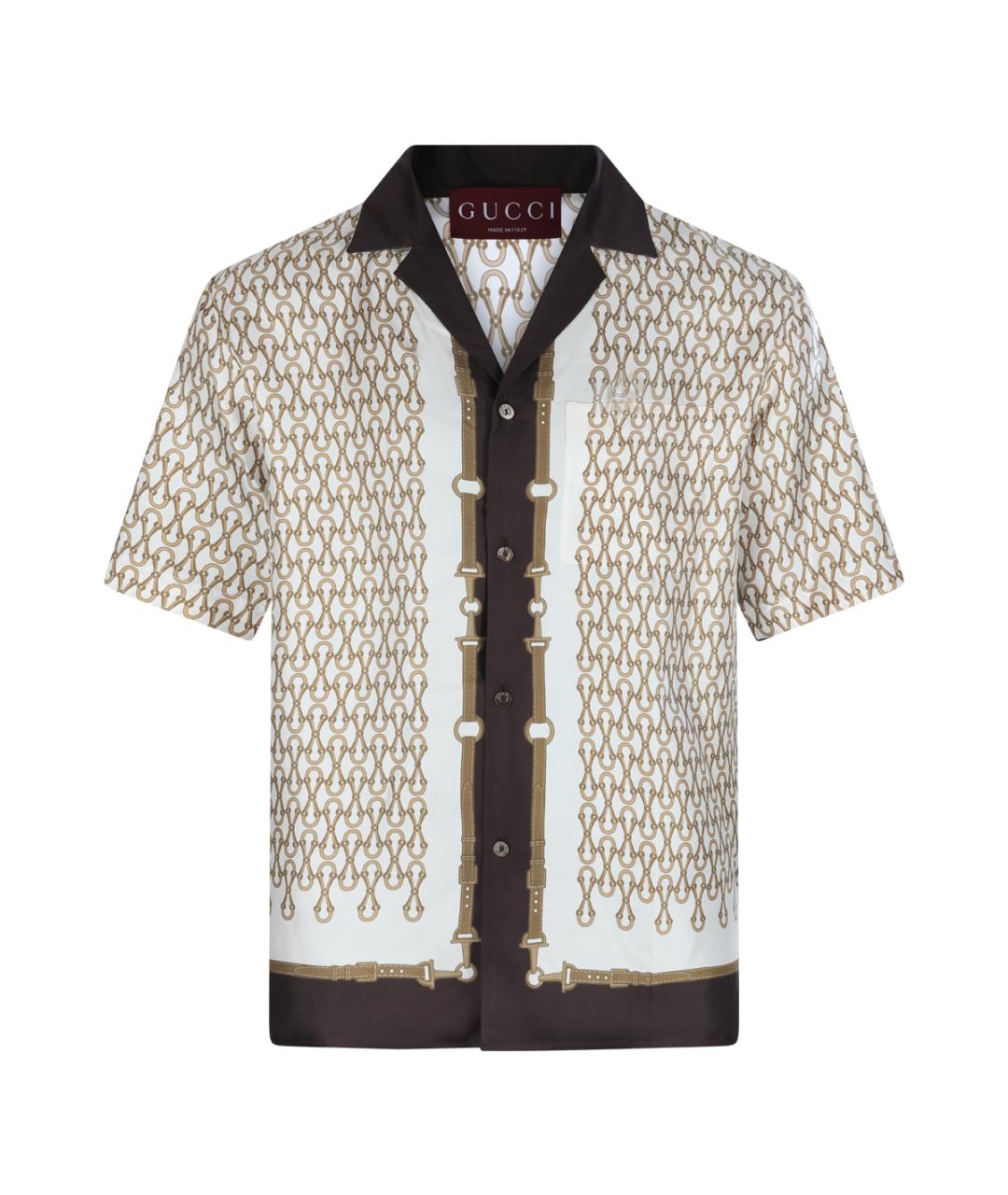 GUCCI Мульти шелковая кэжуал рубашка, фото 1