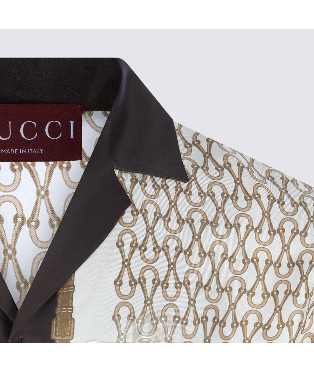 GUCCI Мульти шелковая кэжуал рубашка, фото 4