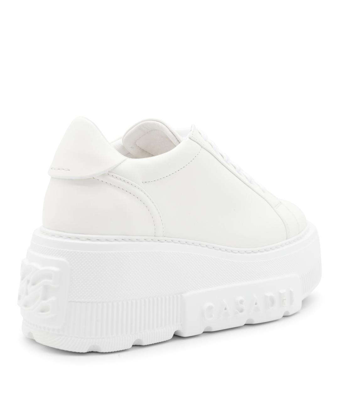 CASADEI Белые кожаные кроссовки, фото 3