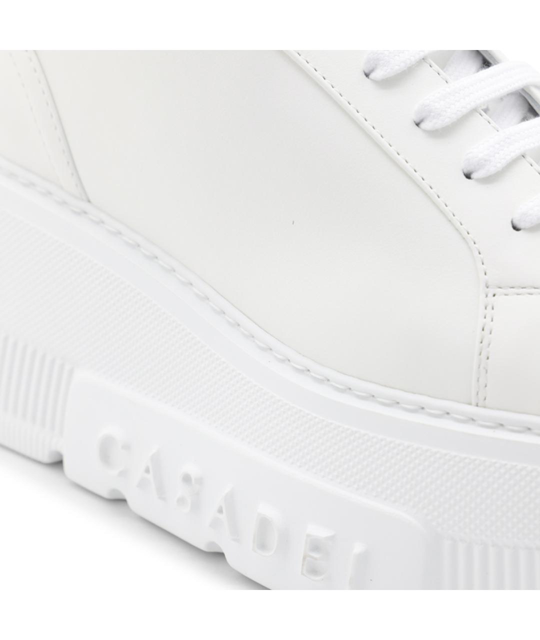 CASADEI Белые кожаные кроссовки, фото 4