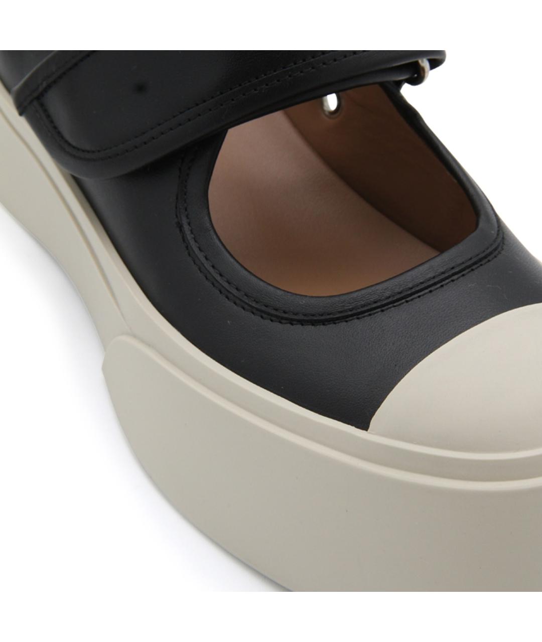 MARNI Черные кожаные босоножки, фото 4