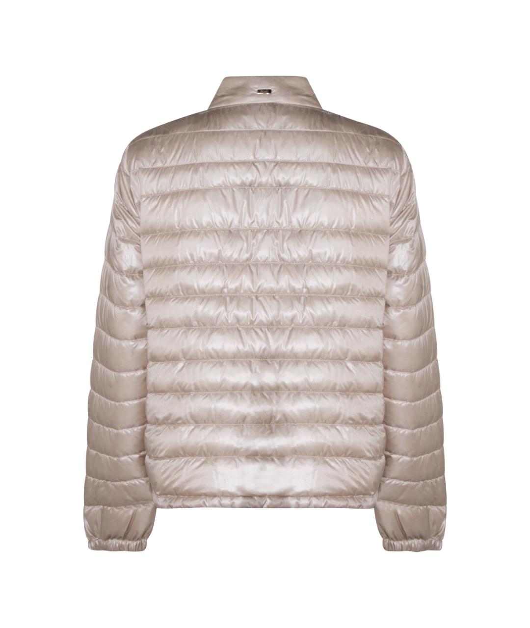 HERNO Бежевый полиамидовый пуховик, фото 2