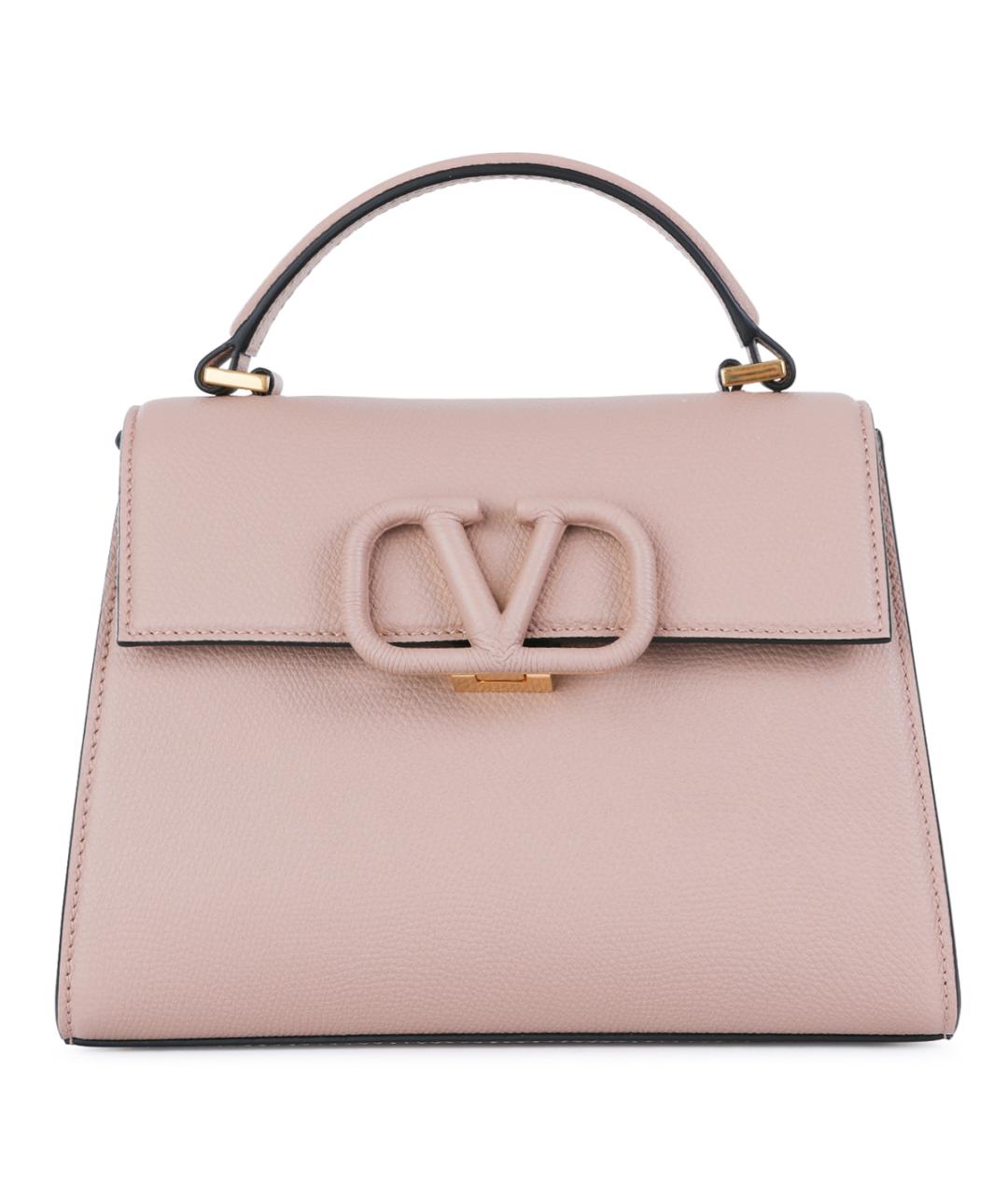 VALENTINO Розовая кожаная сумка тоут, фото 1