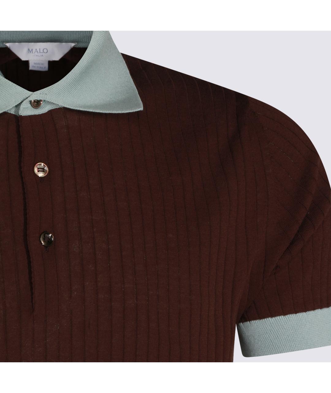 MALO Мульти хлопковое поло с коротким рукавом, фото 5