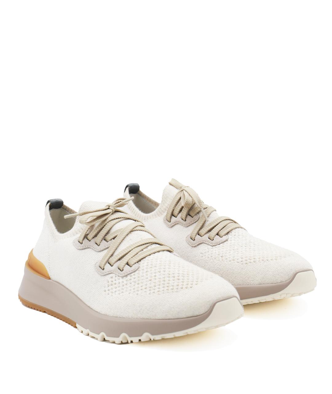 BRUNELLO CUCINELLI Мульти текстильные низкие кроссовки / кеды, фото 2