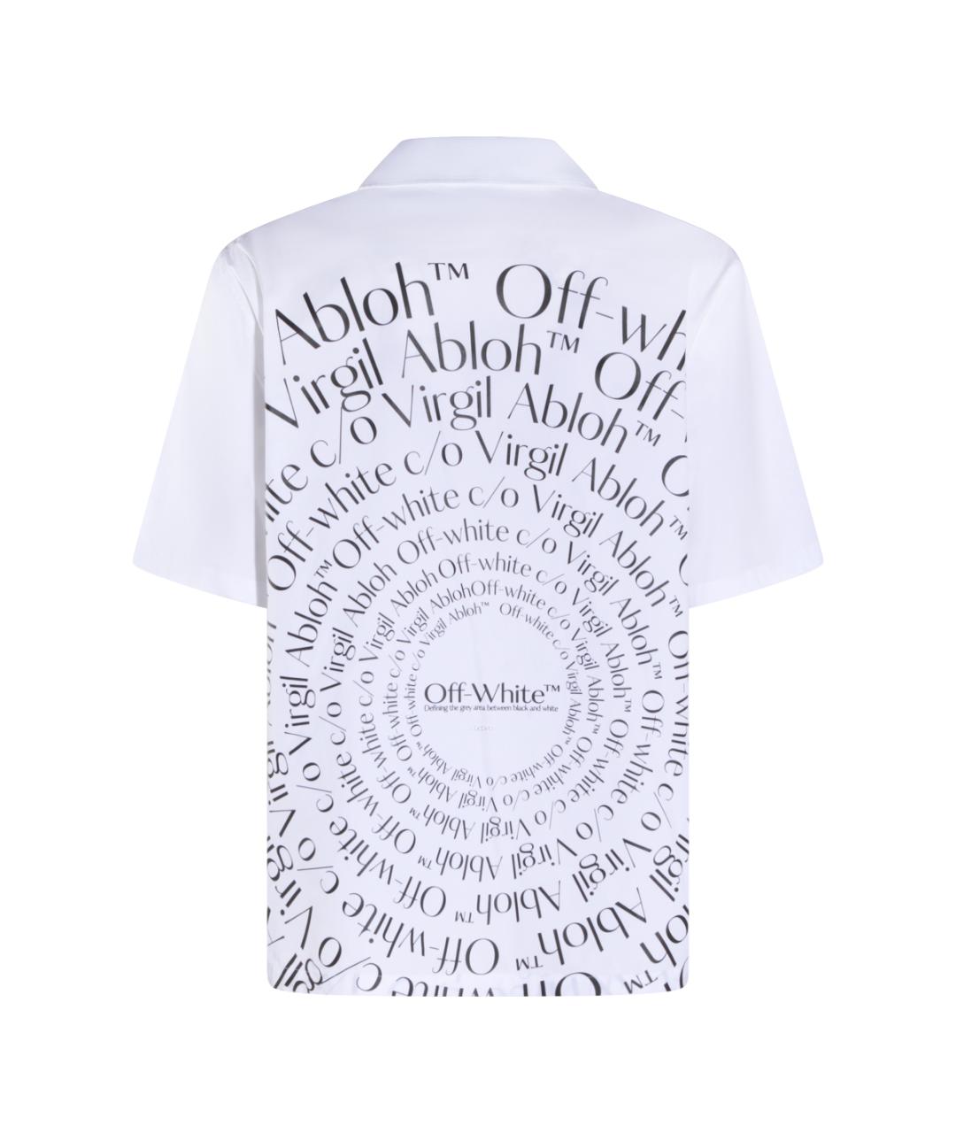OFF-WHITE Белая хлопковая кэжуал рубашка, фото 2