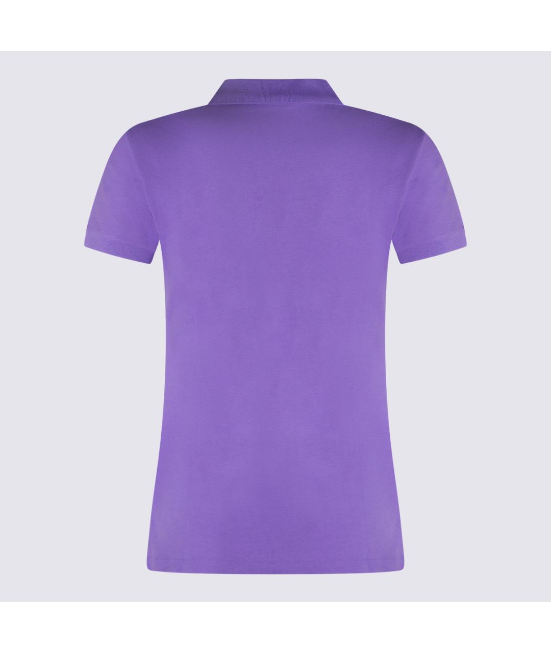 POLO RALPH LAUREN Фиолетовая хлопко-эластановая футболка, фото 3