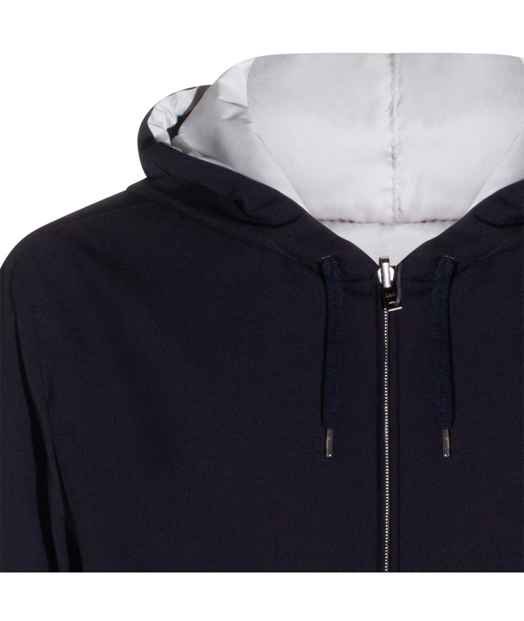 HERNO Темно-синяя полиэстеровая куртка, фото 3