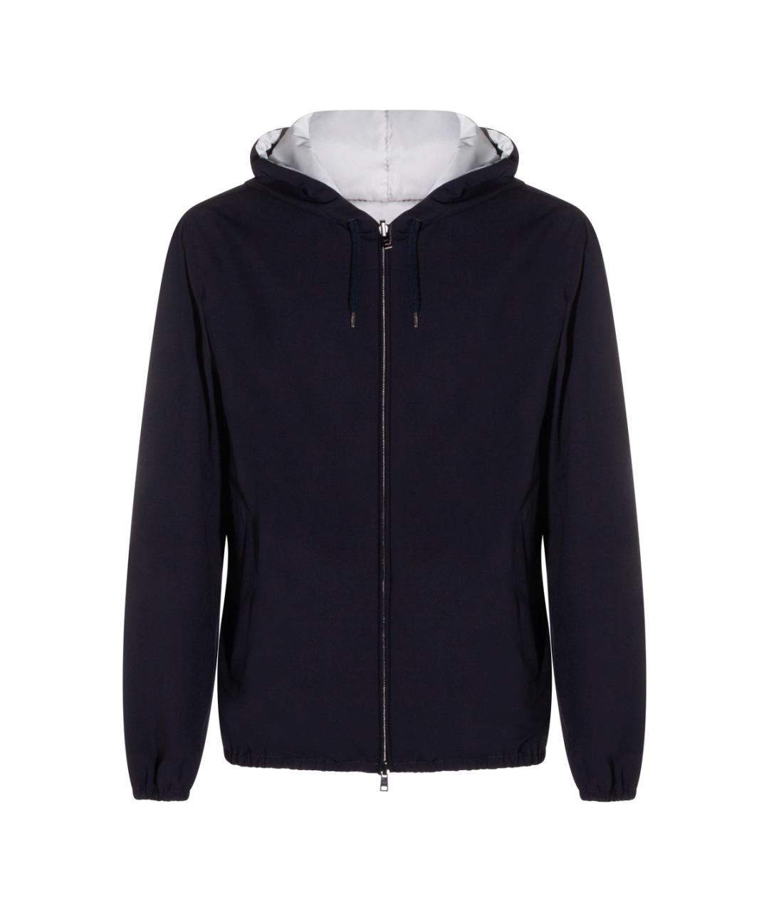 HERNO Темно-синяя полиэстеровая куртка, фото 1