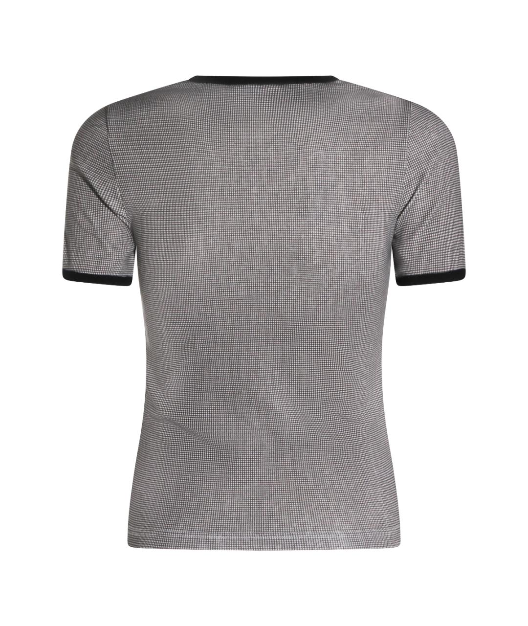 COURREGES Серебряная хлопковая футболка, фото 2